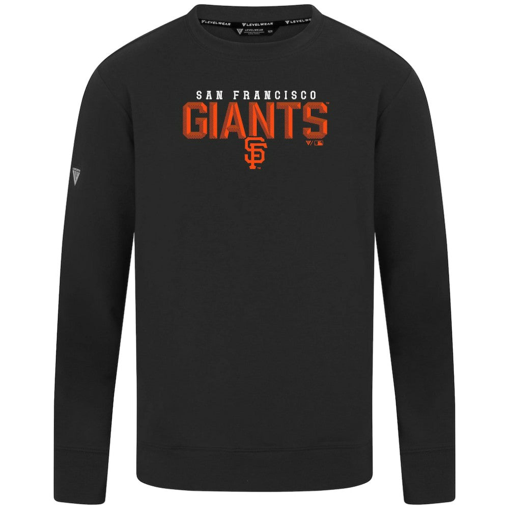 San Francisco Giants Levelwear Mandate Carve Tri-Blend Sweatshirt - Black Sweatshirts