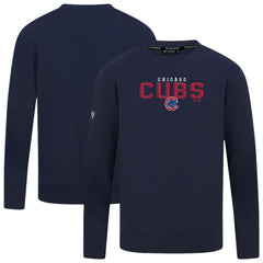 Chicago Cubs Levelwear Mandate Carve Tri-Blend Sweatshirt - Navy Sweatshirts