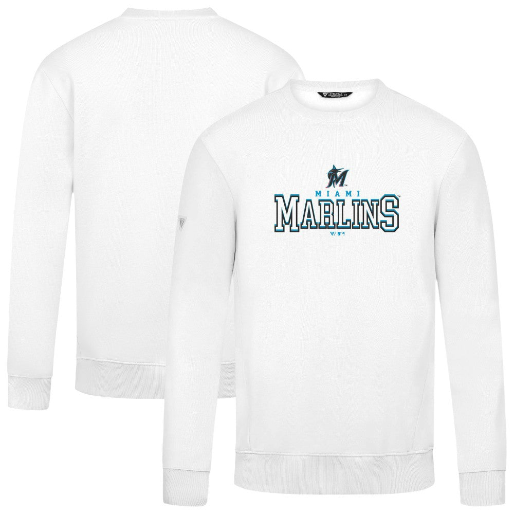 Miami Marlins Levelwear Zane Journey Sweatshirt - White Sweatshirts