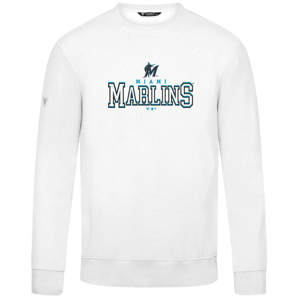 Miami Marlins Levelwear Zane Journey Sweatshirt - White Sweatshirts