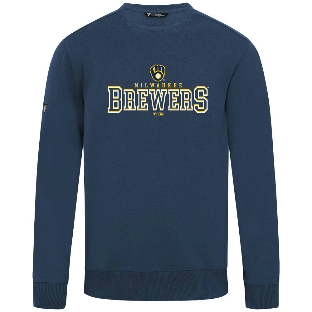 Milwaukee Brewers Levelwear Zane Journey Sweatshirt - Navy Sweatshirts
