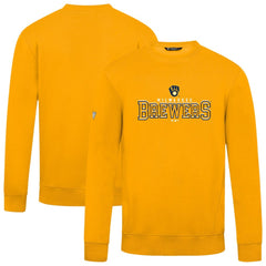 Milwaukee Brewers Levelwear Zane Journey Sweatshirt - Gold Sweatshirts