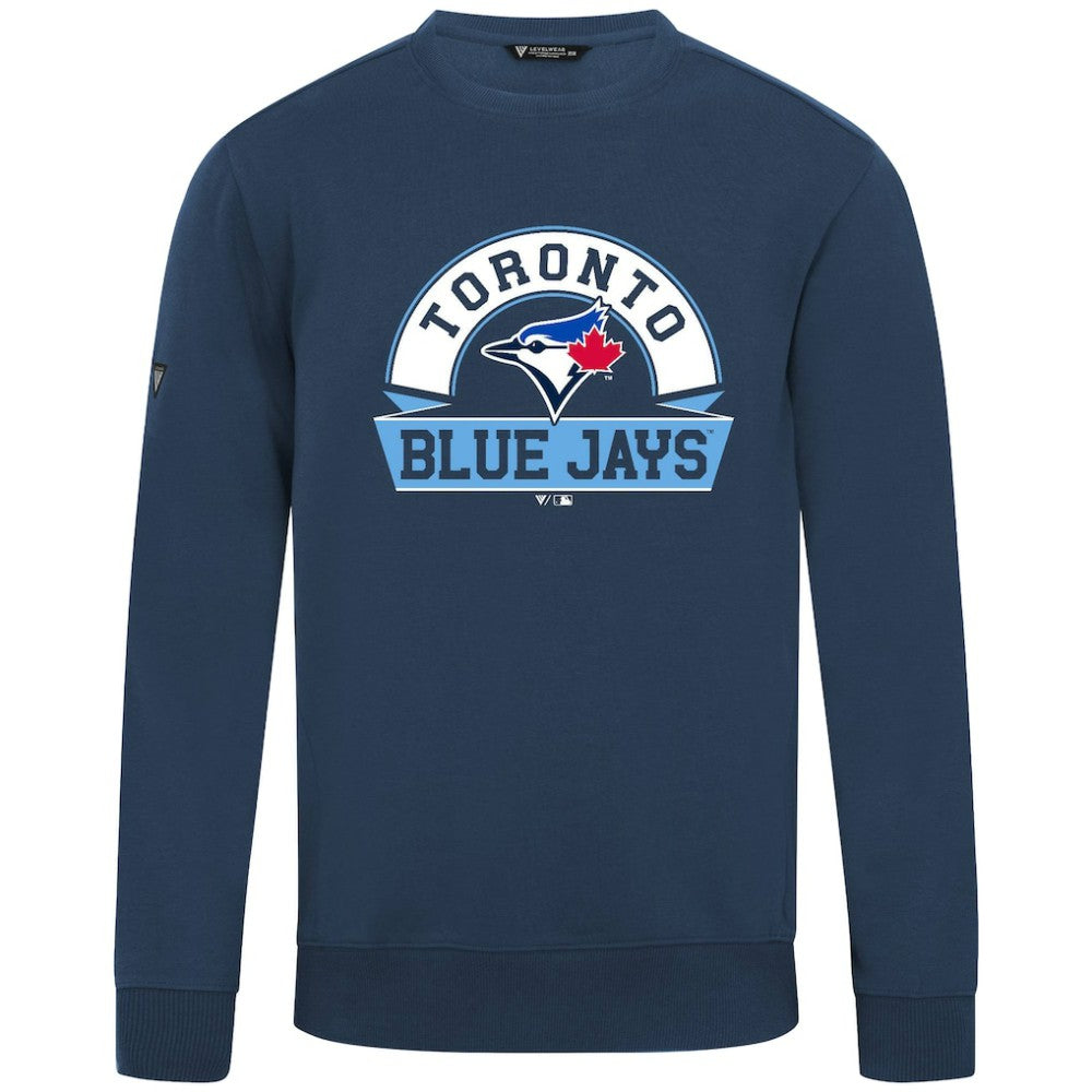 Toronto Blue Jays Levelwear Zane Banner Arch Sweatshirt - Navy Sweatshirts