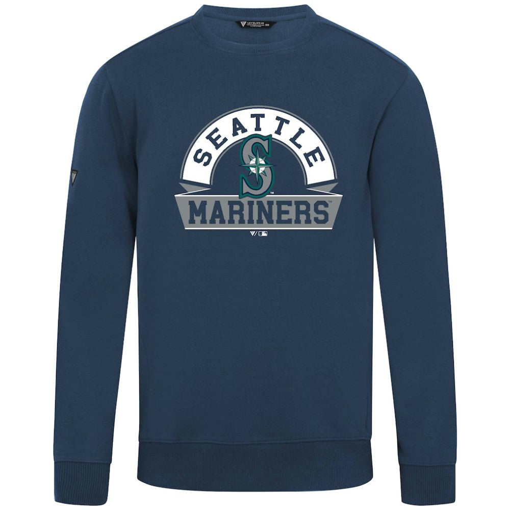 Seattle Mariners Levelwear Zane Banner Arch Sweatshirt - Navy Sweatshirts