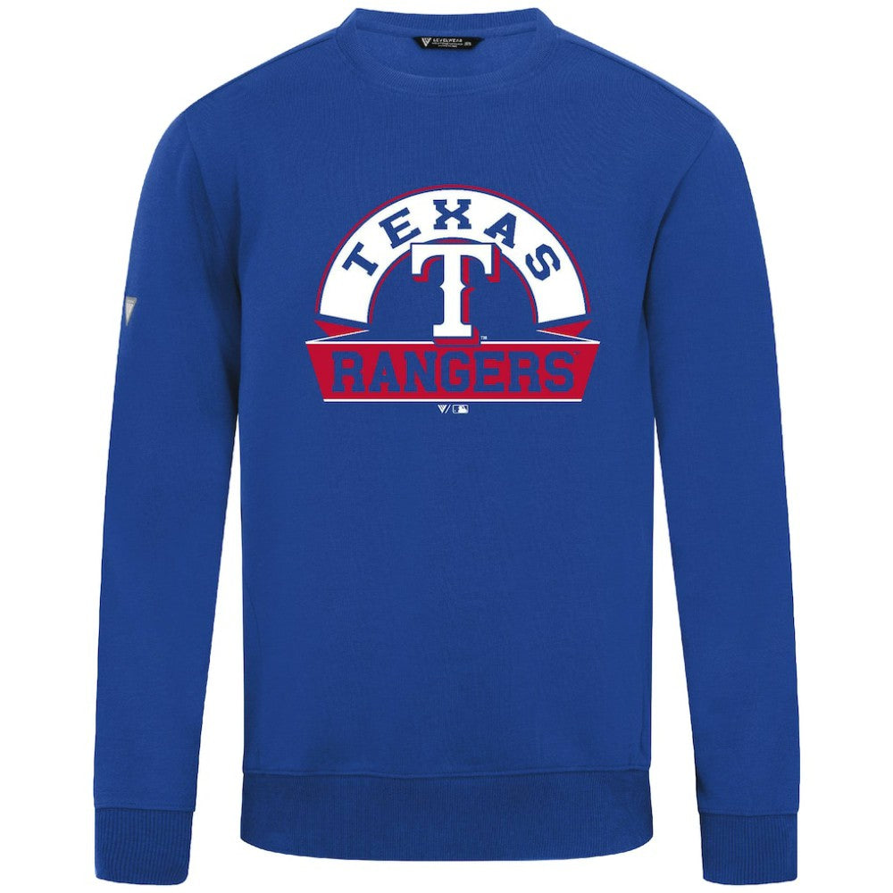 Texas Rangers Levelwear Zane Banner Arch Sweatshirt - Royal Sweatshirts