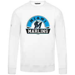 Miami Marlins Levelwear Zane Banner Arch Sweatshirt - White Sweatshirts