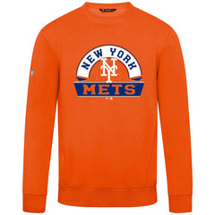 New York Mets Levelwear Zane Banner Arch Sweatshirt - Orange Sweatshirts