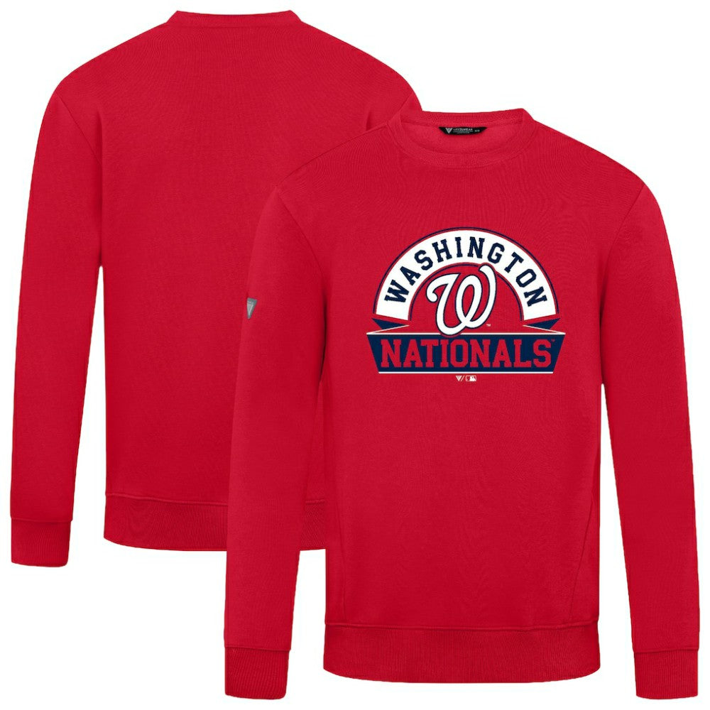 Washington Nationals Levelwear Zane Banner Arch Sweatshirt - Red Sweatshirts