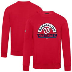 Washington Nationals Levelwear Zane Banner Arch Sweatshirt - Red Sweatshirts