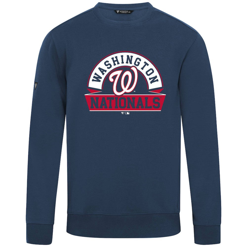 Washington Nationals Levelwear Zane Banner Arch Sweatshirt - Navy Sweatshirts