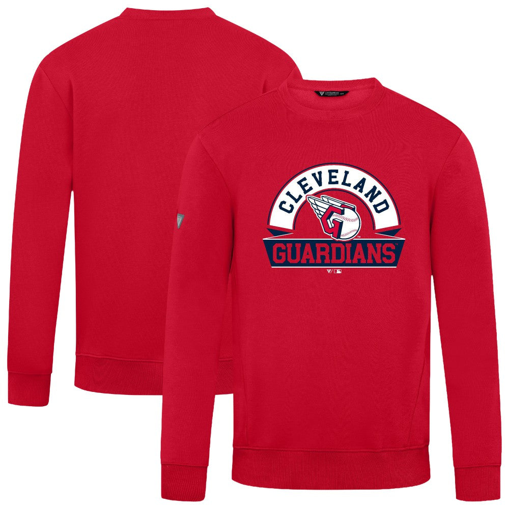 Cleveland Guardians Levelwear Zane Banner Arch Sweatshirt - Red Sweatshirts