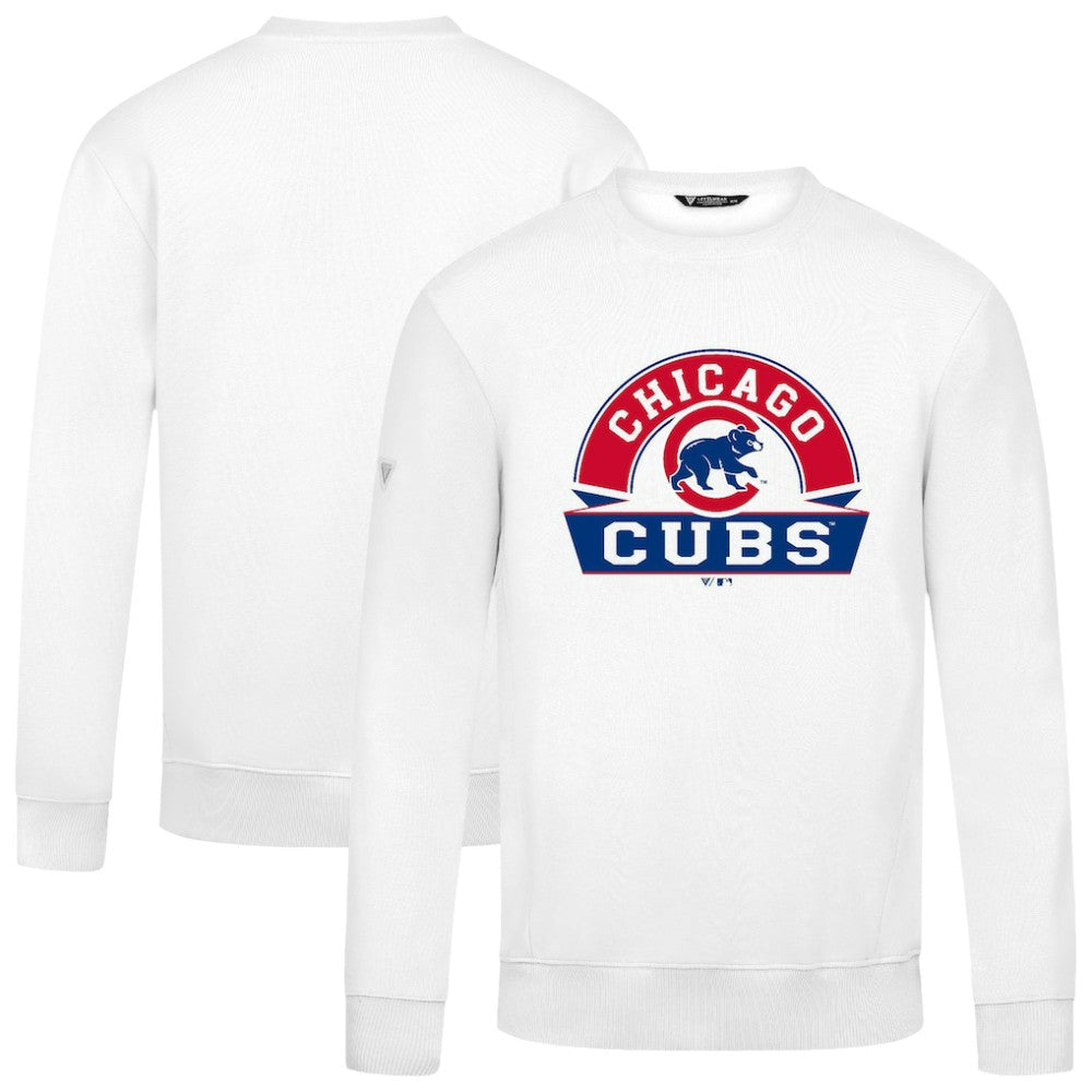Chicago Cubs Levelwear Zane Banner Arch Sweatshirt - White Sweatshirts