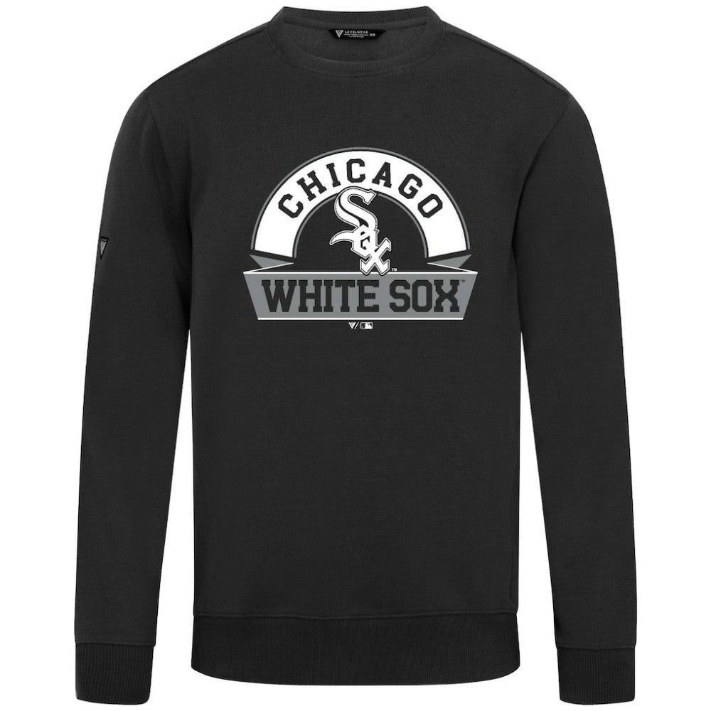 Chicago White Sox Levelwear Zane Banner Arch Sweatshirt - Black Sweatshirts