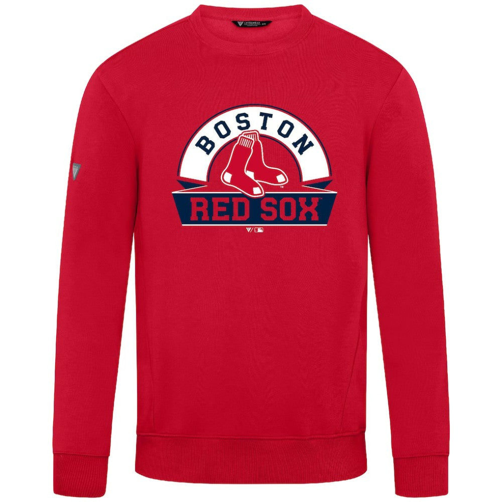 Boston Red Sox Levelwear Zane Banner Arch Sweatshirt - Red Sweatshirts