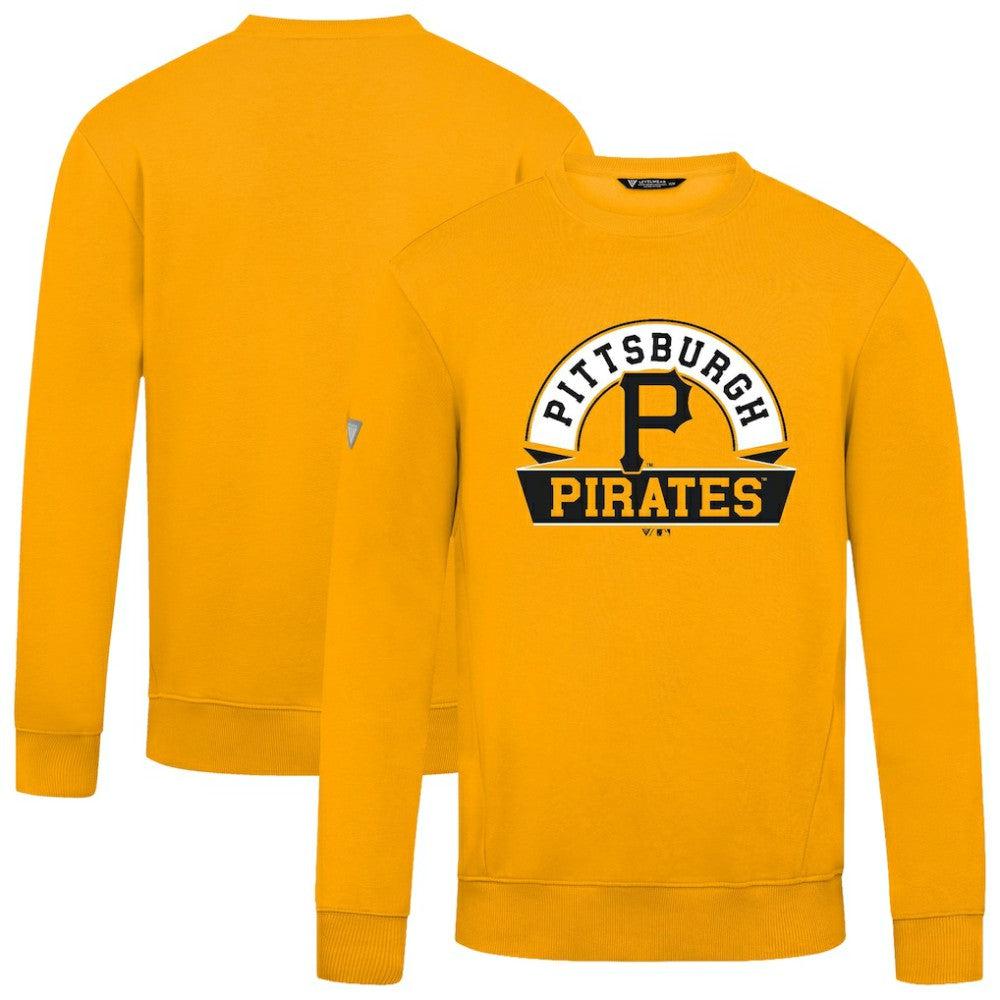 Pittsburgh Pirates Levelwear Zane Banner Arch Sweatshirt - Gold Sweatshirts