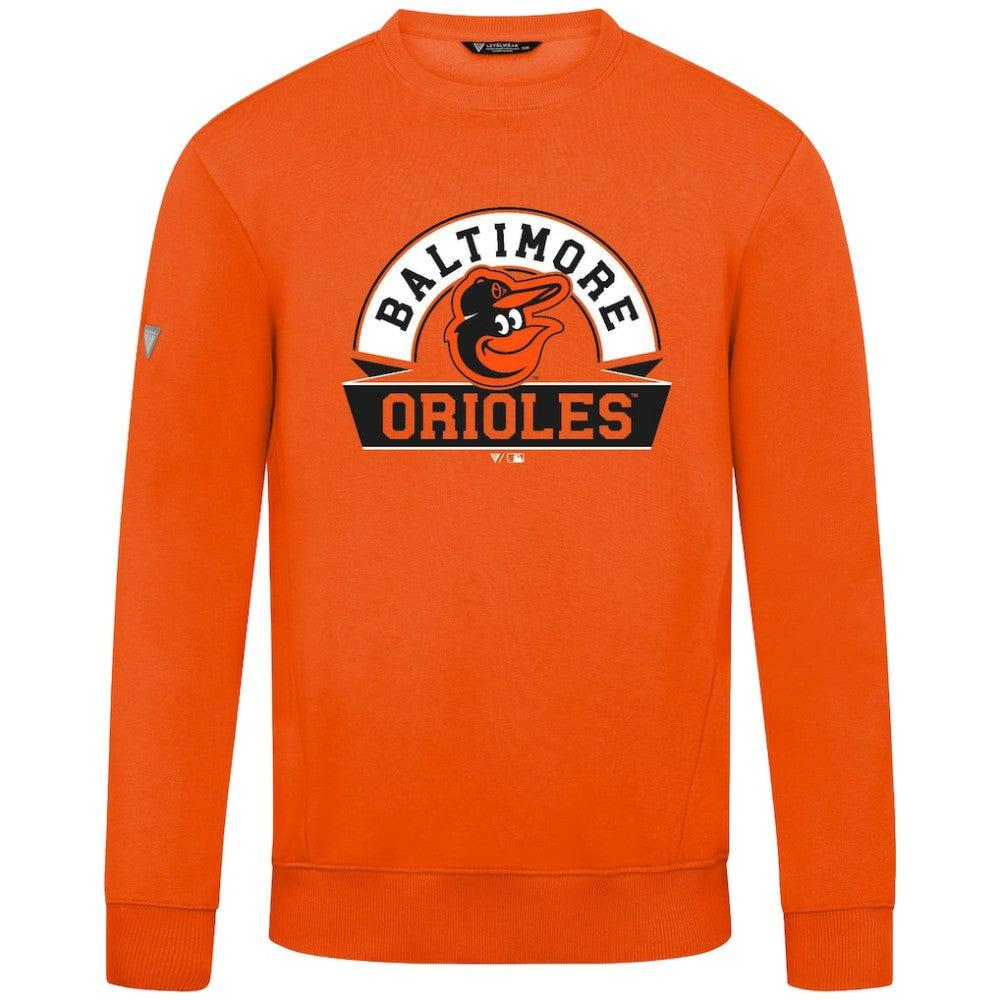 Baltimore Orioles Levelwear Zane Banner Arch Sweatshirt - Orange Sweatshirts