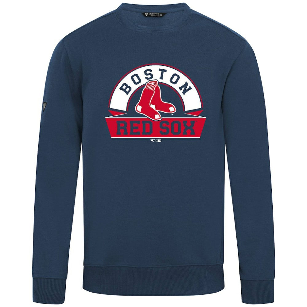 Boston Red Sox Levelwear Zane Banner Arch Sweatshirt - Navy Sweatshirts