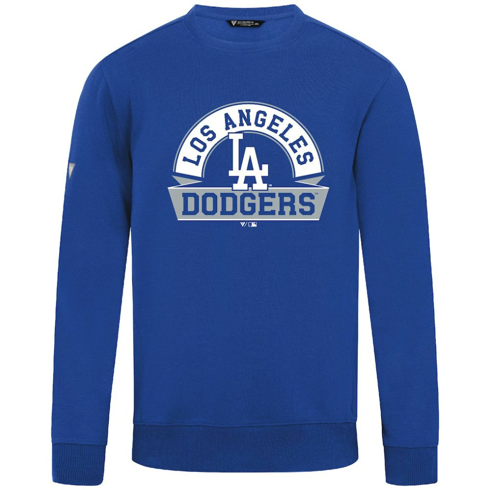 Los Angeles Dodgers Levelwear Zane Banner Arch Sweatshirt - Royal Sweatshirts