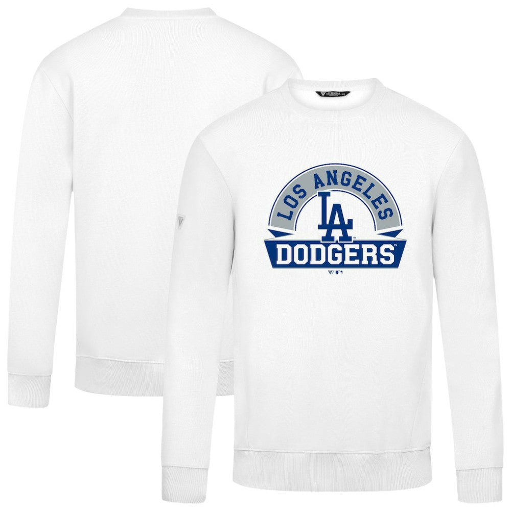 Los Angeles Dodgers Levelwear Zane Banner Arch Sweatshirt - White Sweatshirts