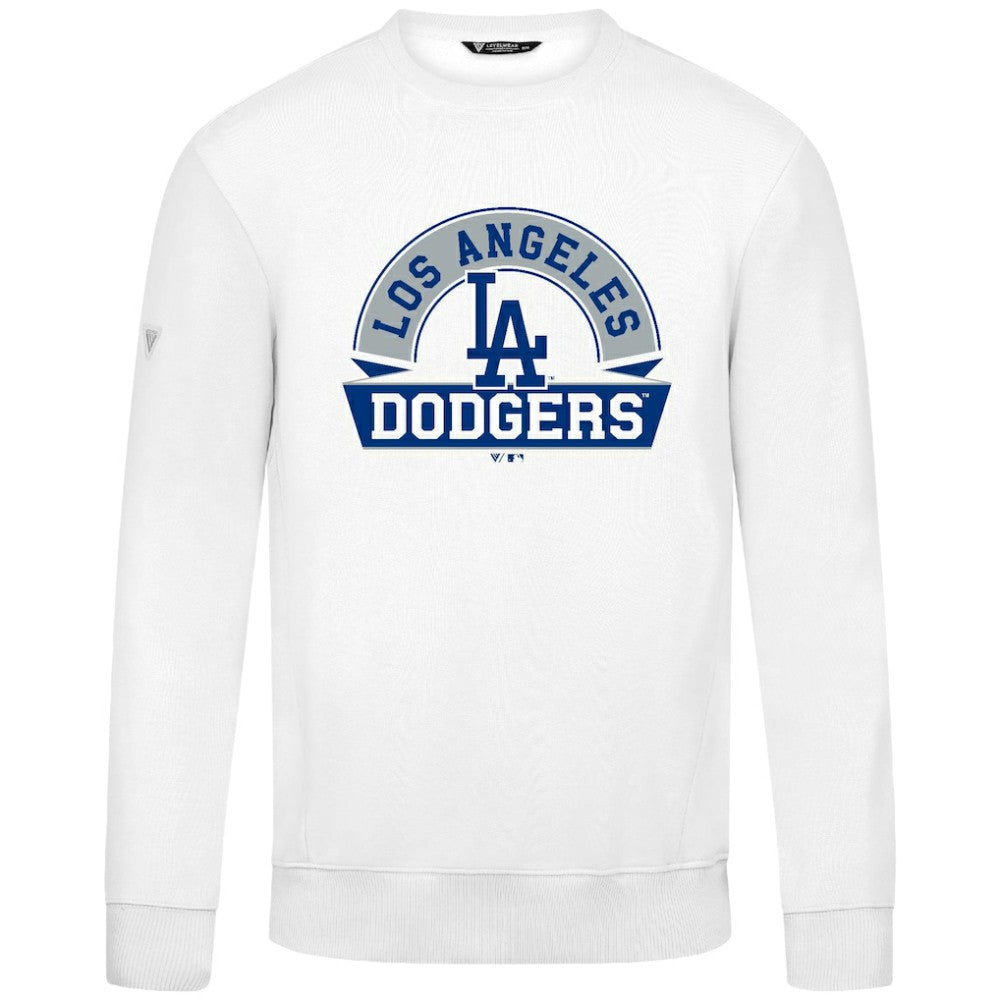 Los Angeles Dodgers Levelwear Zane Banner Arch Sweatshirt - White Sweatshirts