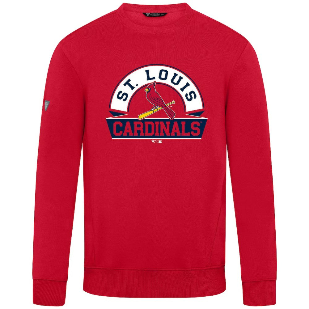St. Louis Cardinals Levelwear Zane Banner Arch Sweatshirt - Red Sweatshirts