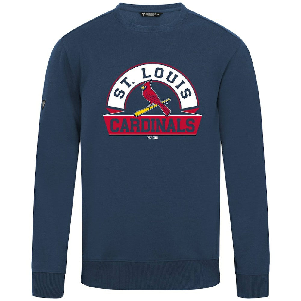 St. Louis Cardinals Levelwear Zane Banner Arch Sweatshirt - Navy Sweatshirts