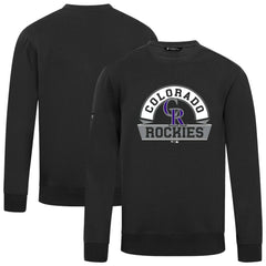 Colorado Rockies Levelwear Zane Banner Arch Sweatshirt - Black Sweatshirts