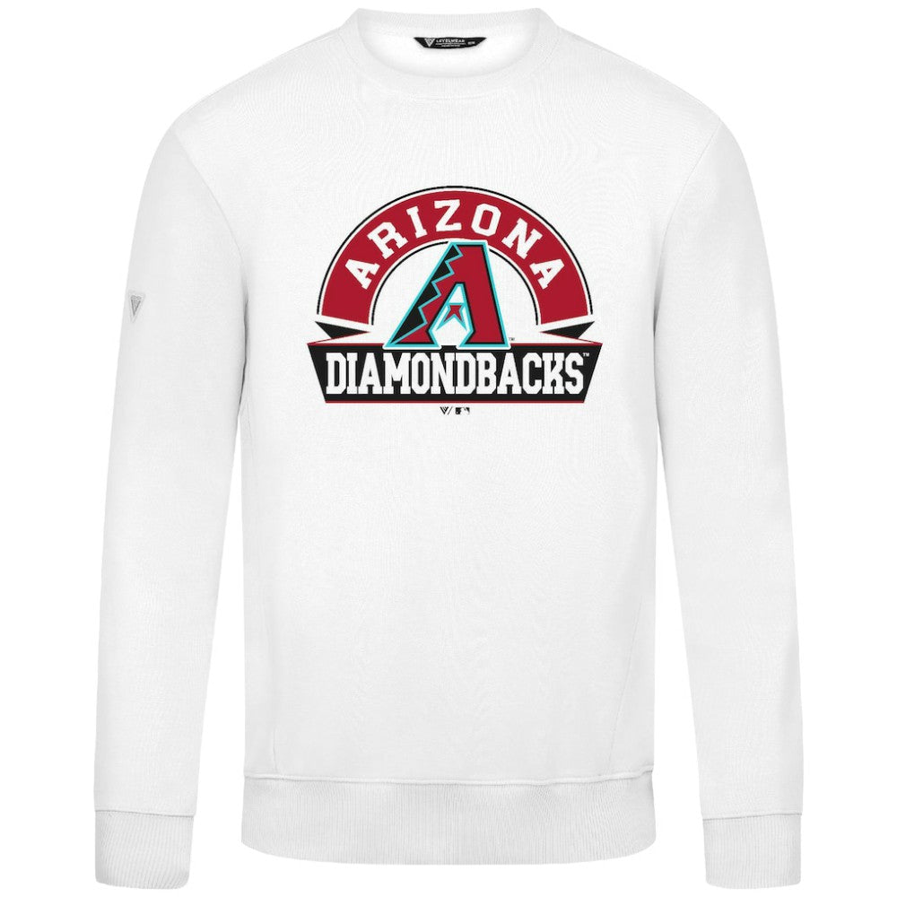 Arizona Diamondbacks Levelwear Zane Banner Arch Sweatshirt - White Sweatshirts