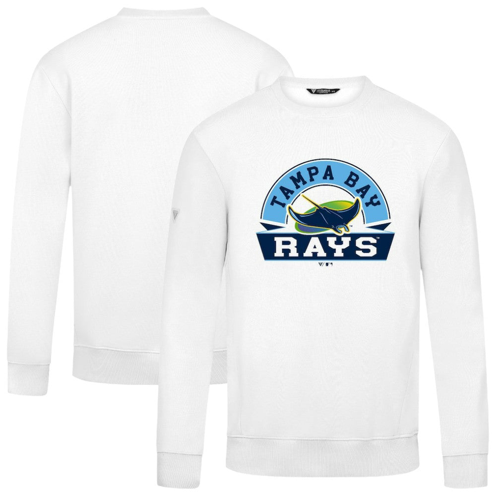 Tampa Bay Rays Levelwear Zane Banner Arch Sweatshirt - White Sweatshirts