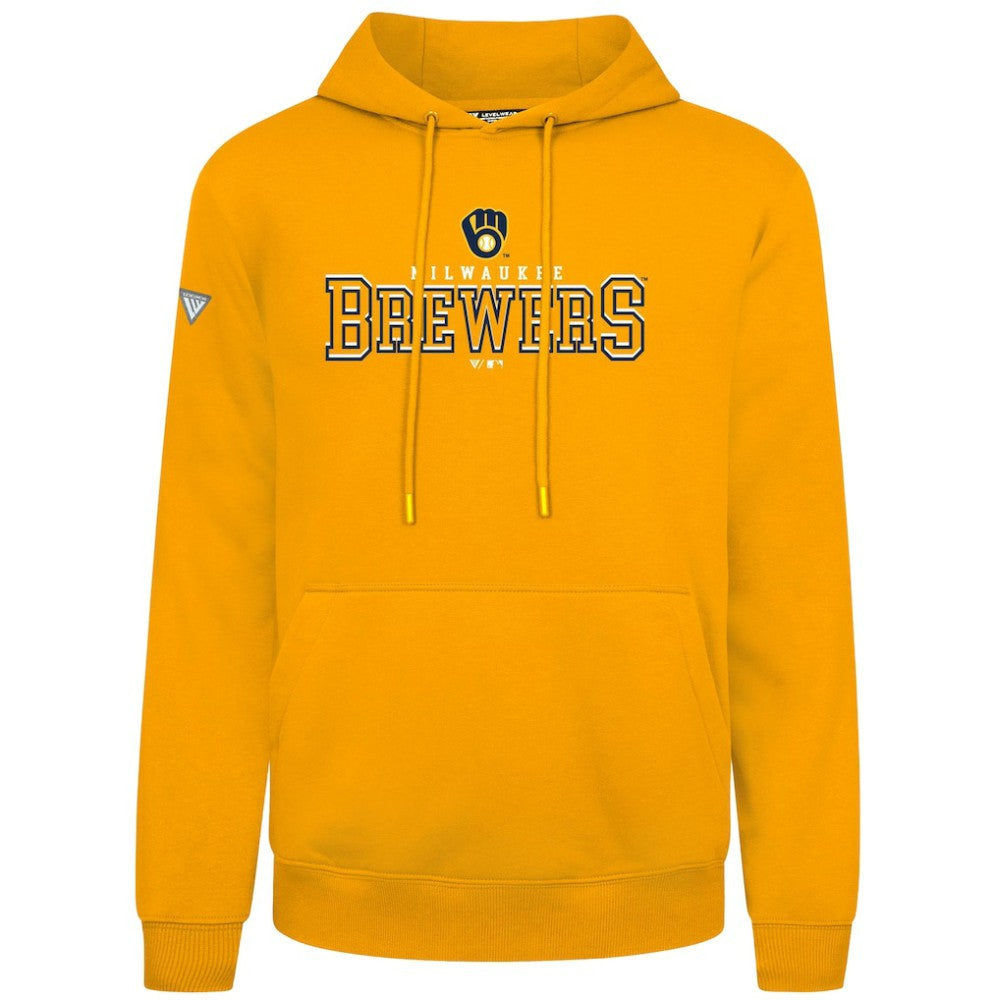 Milwaukee Brewers Levelwear Podium Journey Hoodie - Gold Hoodies