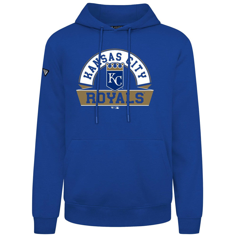Kansas City Royals Levelwear Podium Banner Arch Hoodie - Royal Hoodies