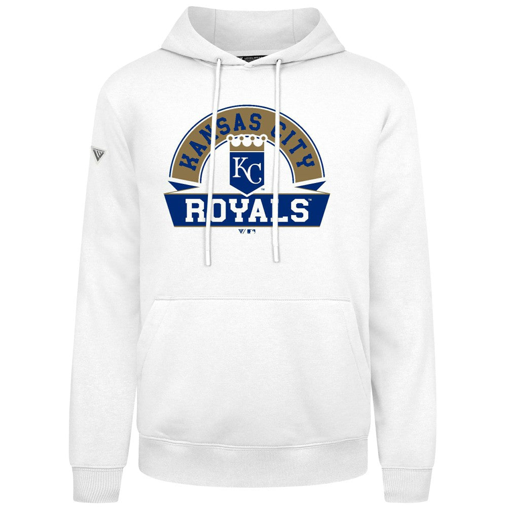 Kansas City Royals Levelwear Podium Banner Arch Hoodie - White Hoodies