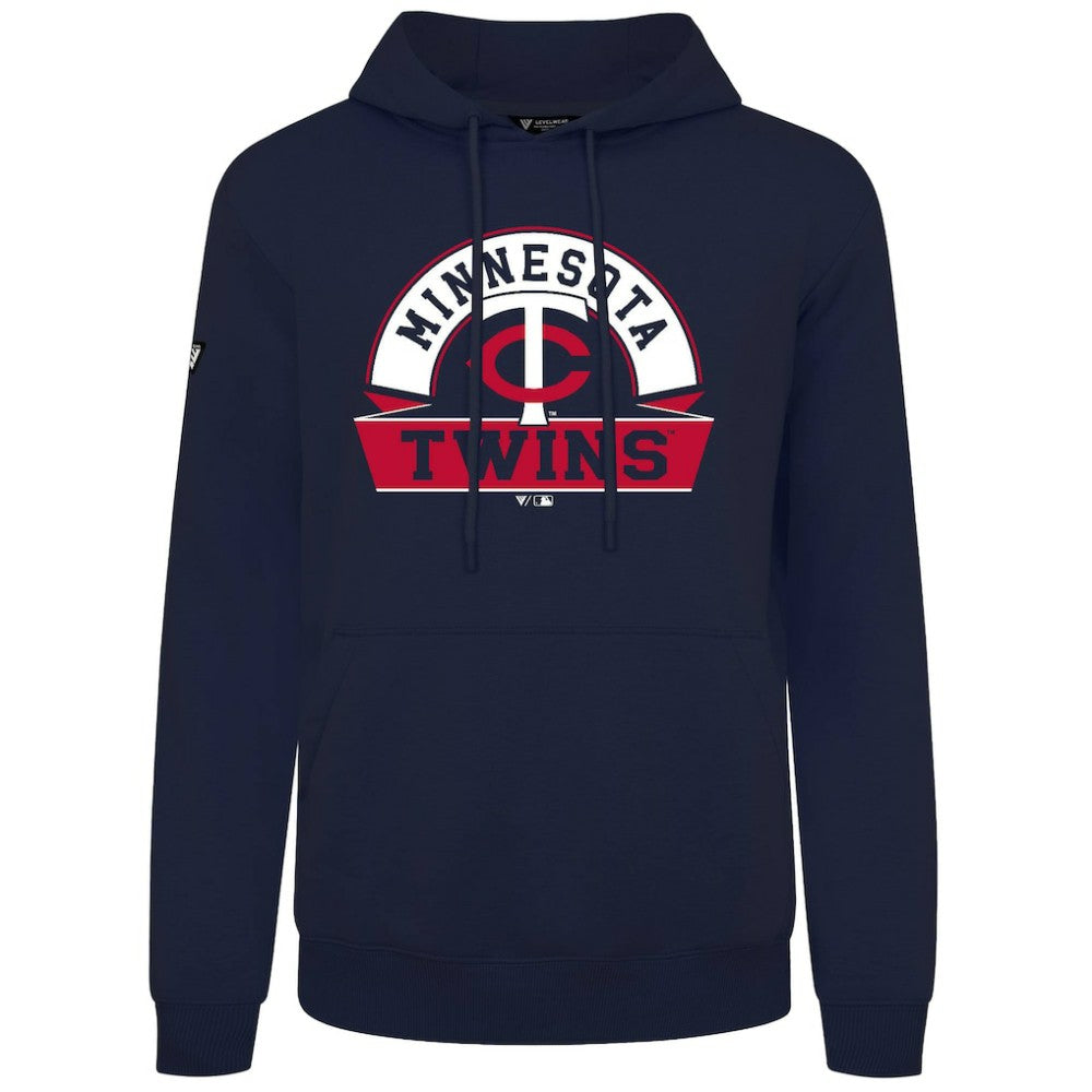 Minnesota Twins Levelwear Podium Banner Arch Hoodie - Navy Hoodies
