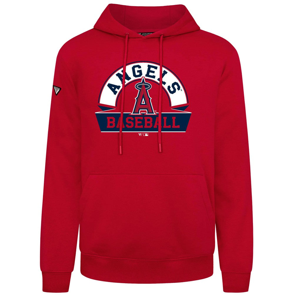 Los Angeles Angels Levelwear Podium Banner Arch Hoodie - Red Hoodies
