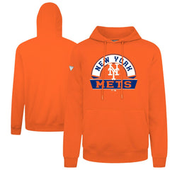 New York Mets Levelwear Podium Banner Arch Hoodie - Orange Hoodies