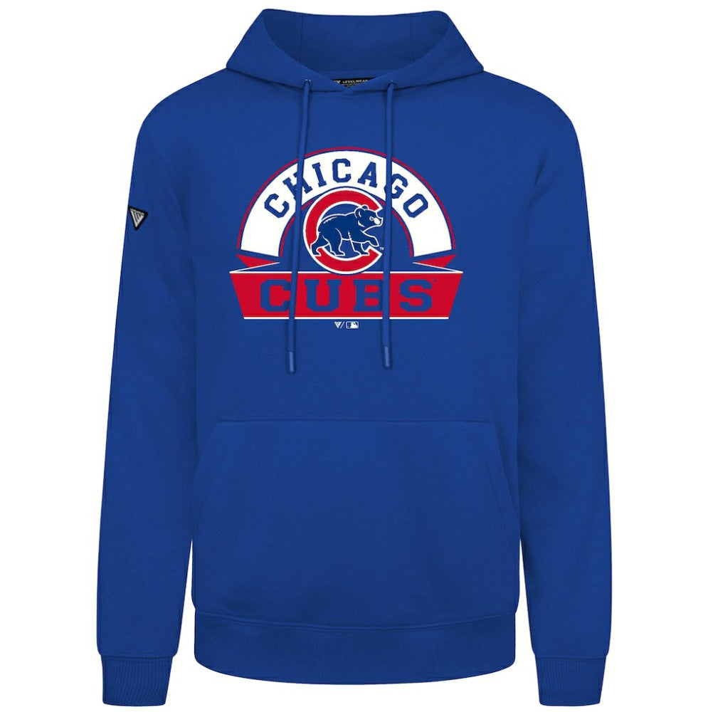 Chicago Cubs Levelwear Podium Banner Arch Hoodie - Royal Hoodies