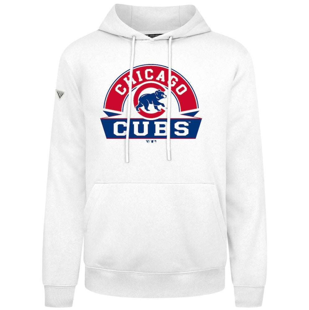 Chicago Cubs Levelwear Podium Banner Arch Hoodie - White Hoodies