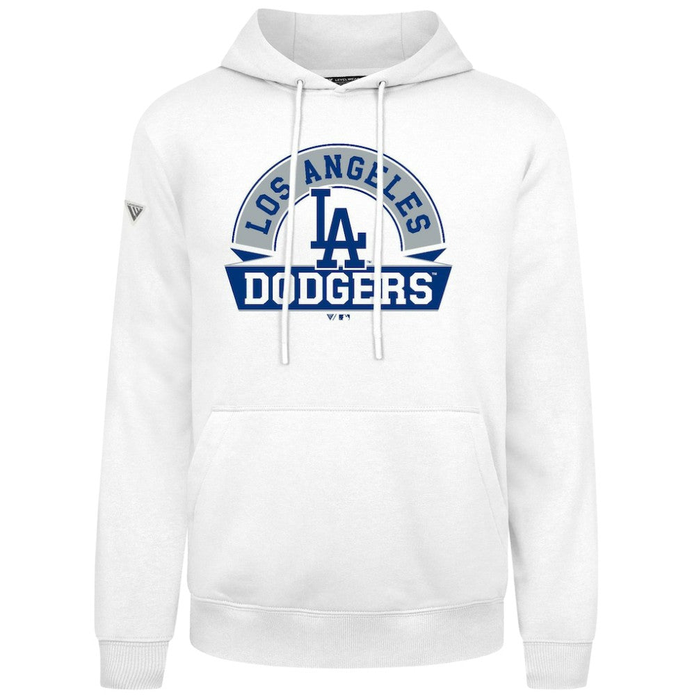Los Angeles Dodgers Levelwear Podium Banner Arch Hoodie - White Hoodies