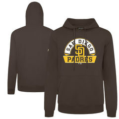 San Diego Padres Levelwear Podium Banner Arch Hoodie - Brown Hoodies