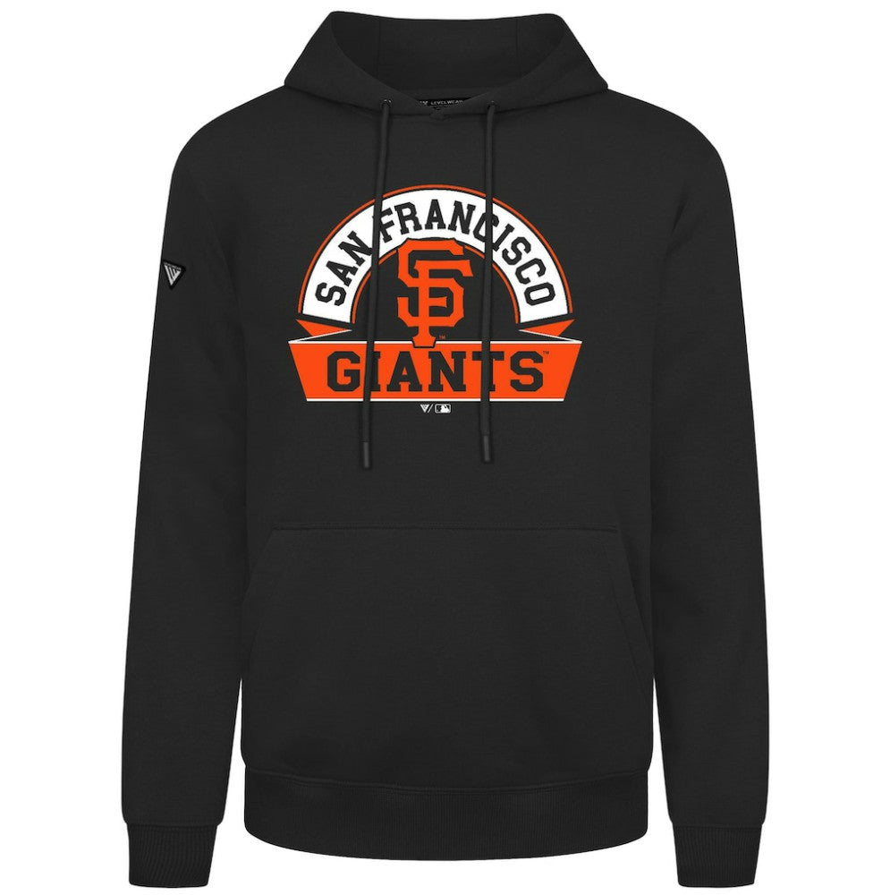 San Francisco Giants Levelwear Podium Banner Arch Hoodie - Black Hoodies