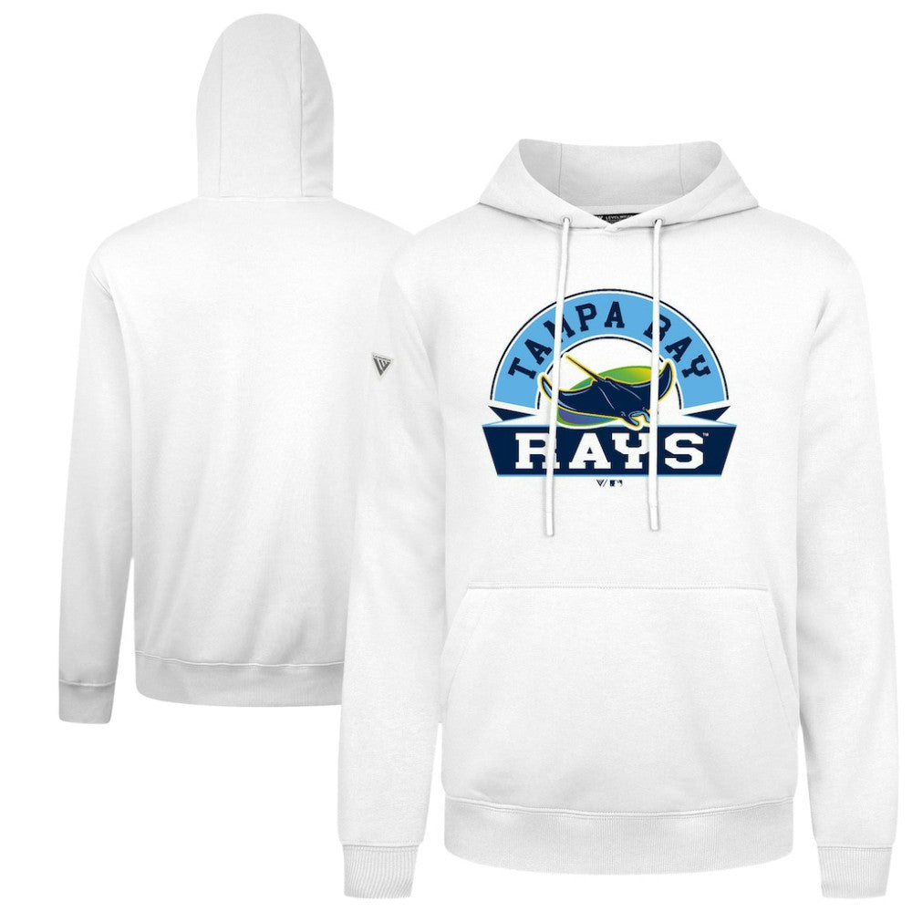 Tampa Bay Rays Levelwear Podium Banner Arch Hoodie - White Hoodies