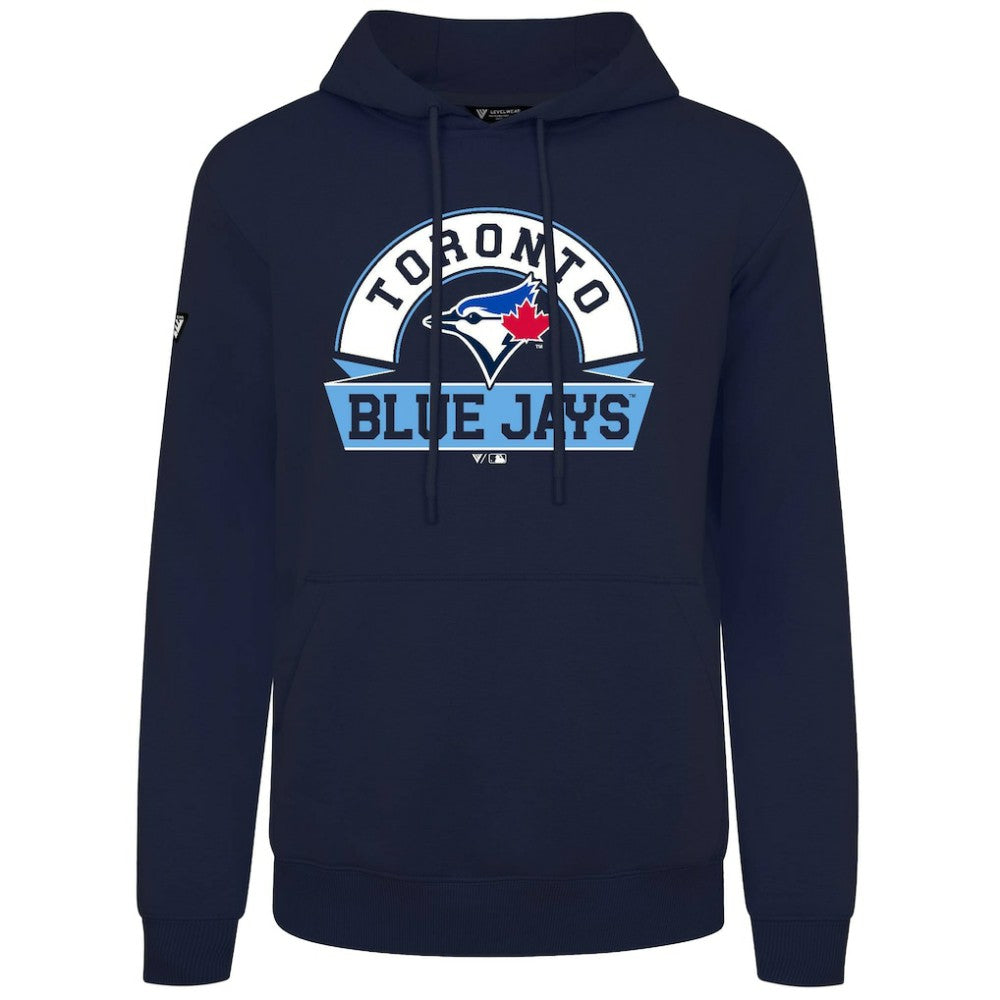 Toronto Blue Jays Levelwear Podium Banner Arch Hoodie - Navy Hoodies