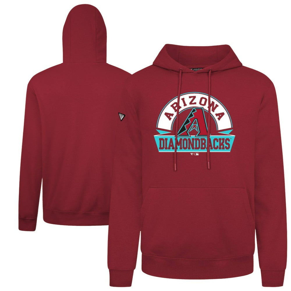 Arizona Diamondbacks Levelwear Podium Banner Arch Hoodie - Red Hoodies