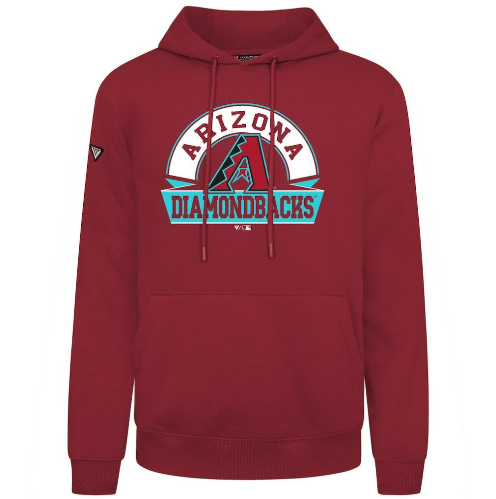 Arizona Diamondbacks Levelwear Podium Banner Arch Hoodie - Red Hoodies