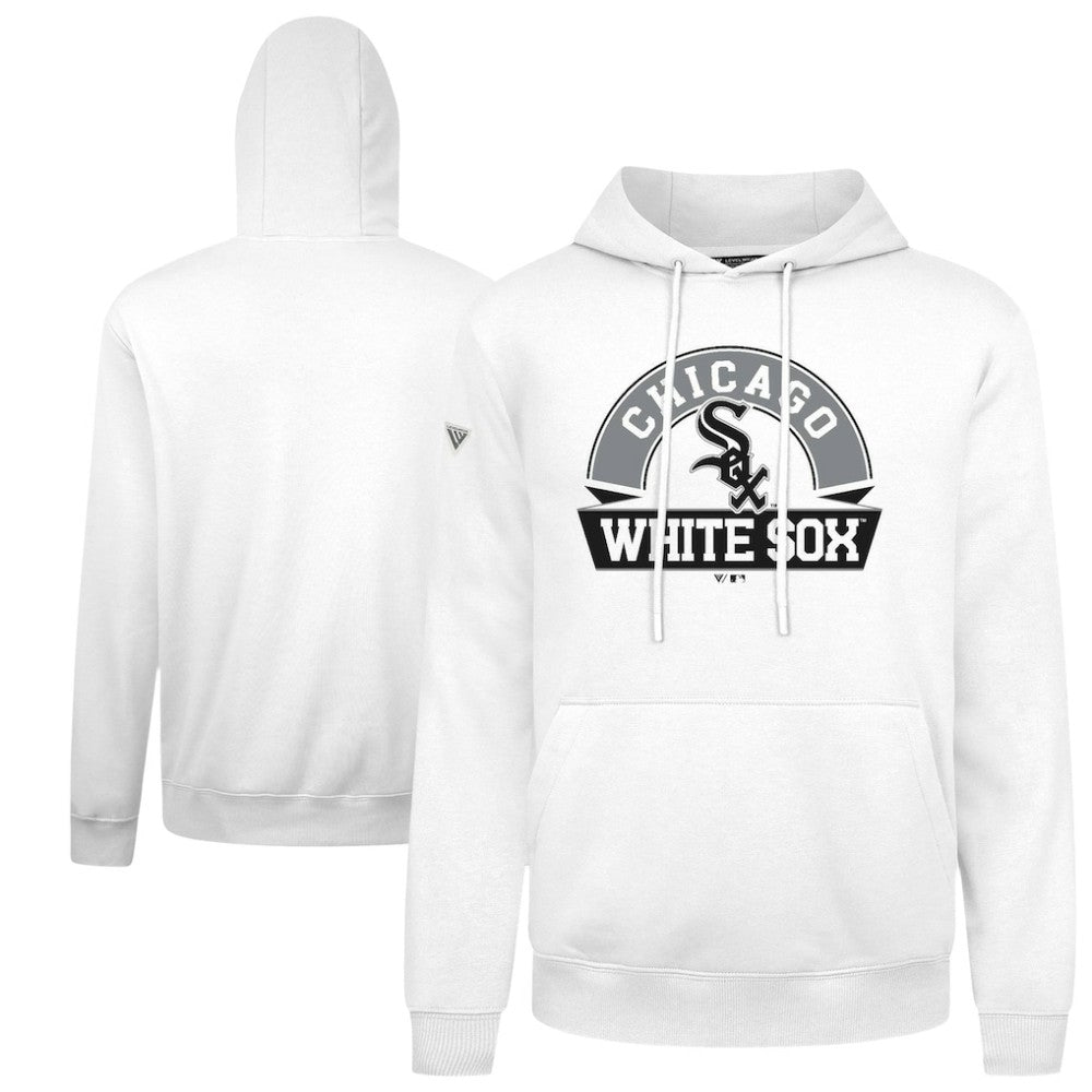 Chicago White Sox Levelwear Podium Banner Arch Hoodie - White Hoodies