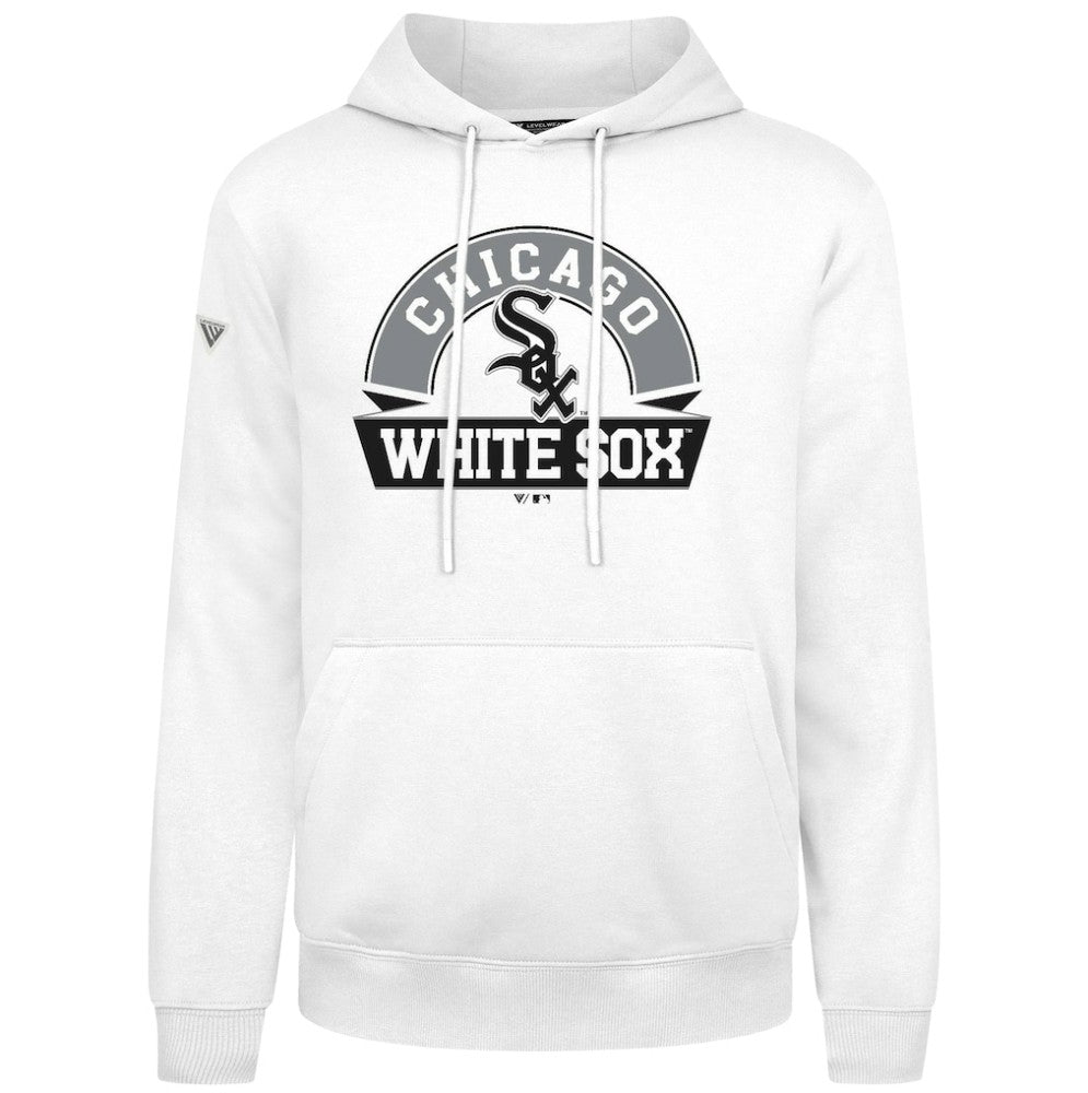 Chicago White Sox Levelwear Podium Banner Arch Hoodie - White Hoodies