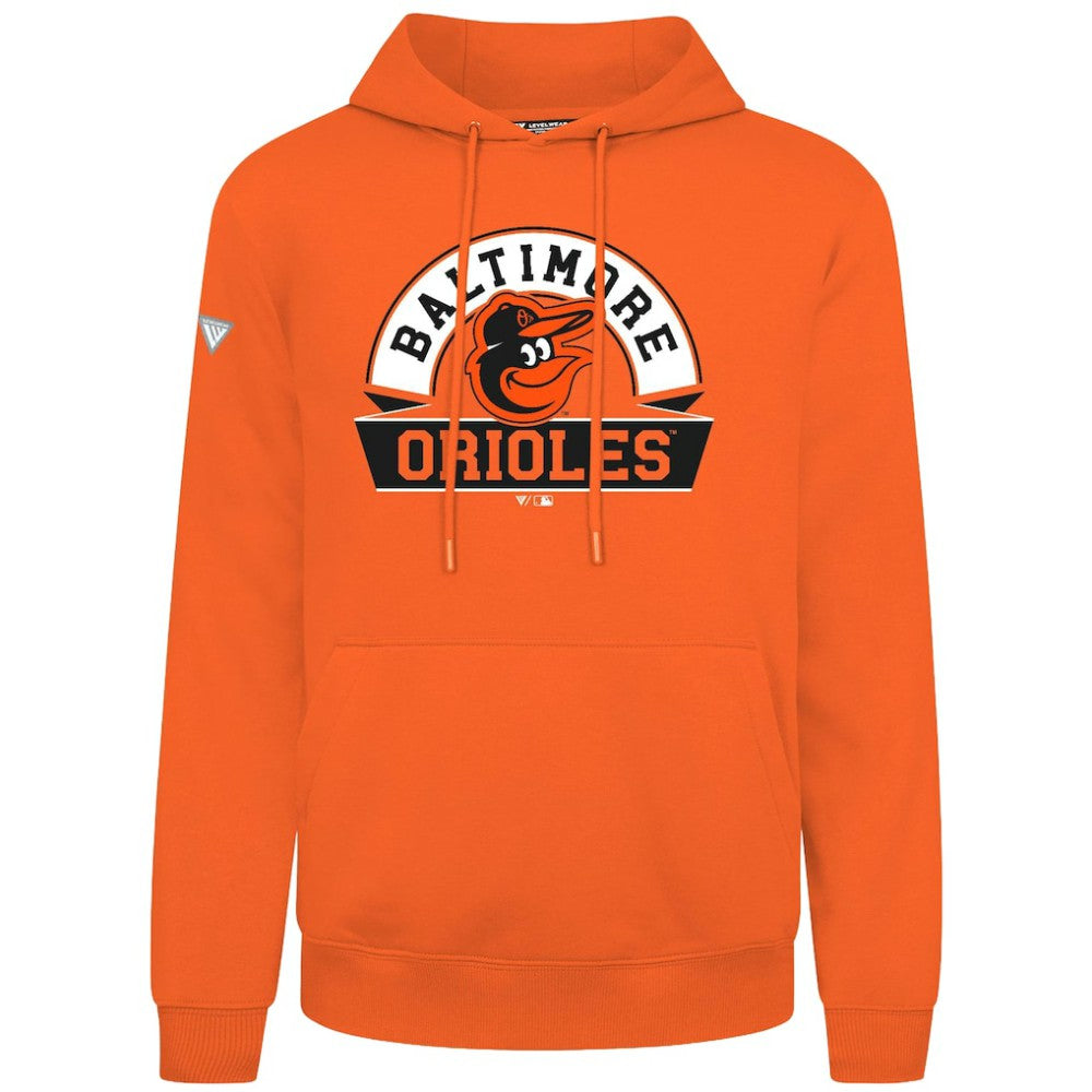 Baltimore Orioles Levelwear Podium Banner Arch Hoodie - Orange Hoodies