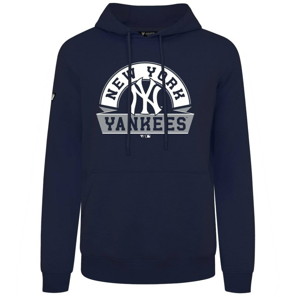 New York Yankees Levelwear Podium Banner Arch Hoodie - Navy Hoodies