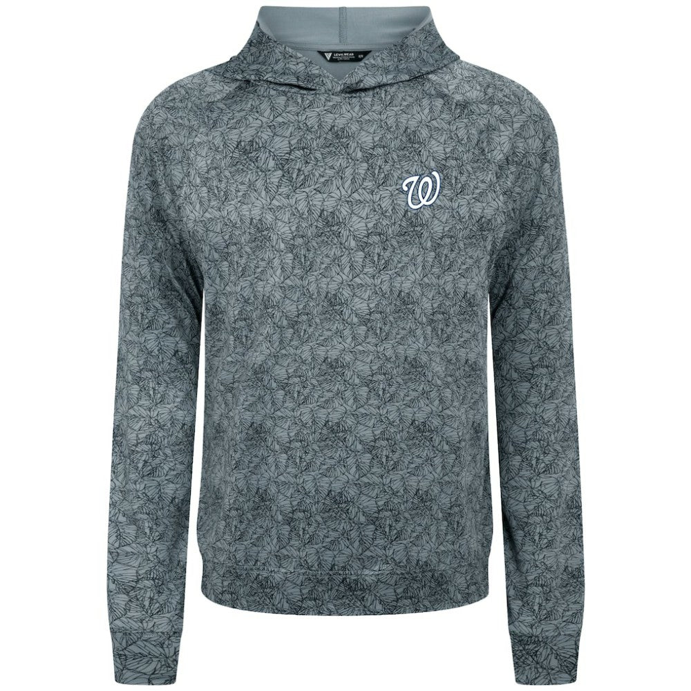 Washington Nationals Levelwear Albatross Raglan Hoodie - Gray Hoodies