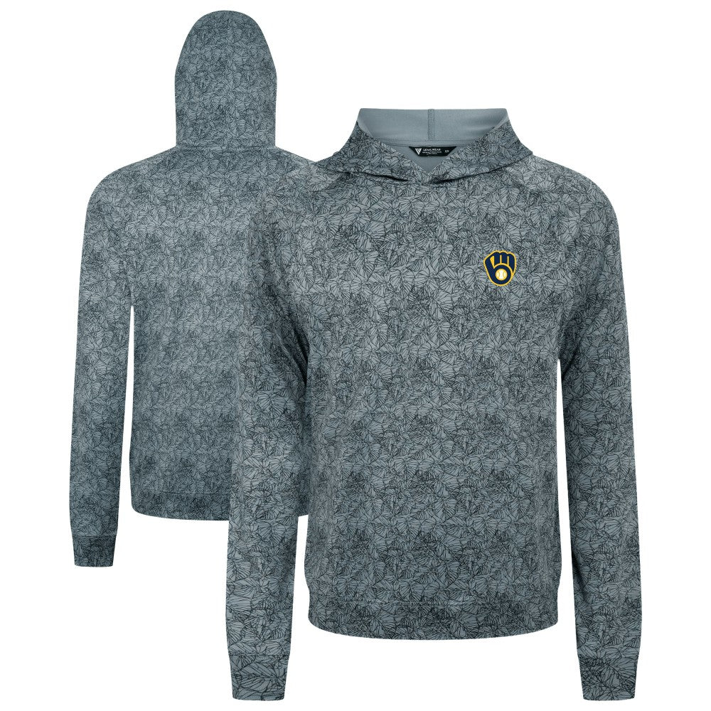 Milwaukee Brewers Levelwear Albatross Raglan Hoodie - Gray Hoodies